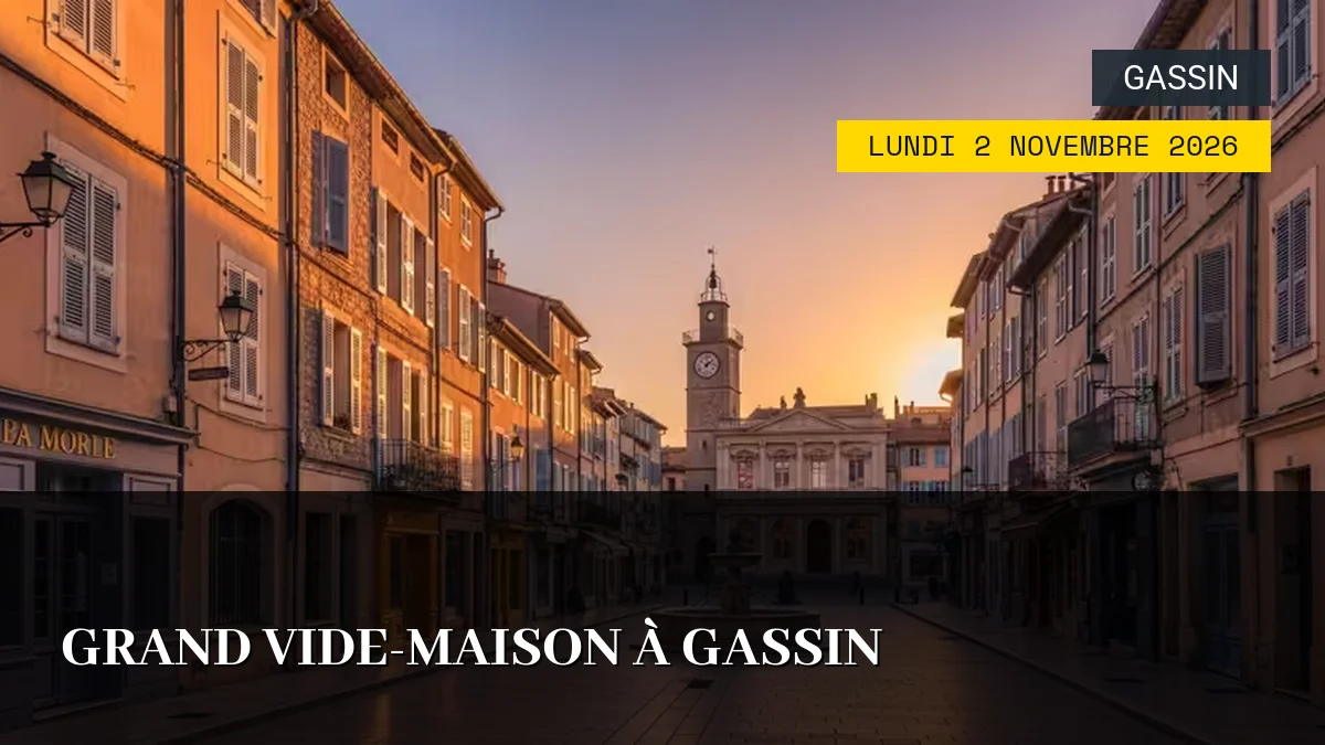 Affiche de l'événement : Grand Vide-Maison à Gassin – Lundi 2 Novembre 2026