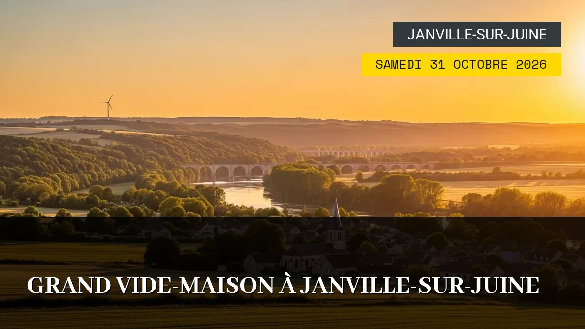 Affiche de l'événement : Grand Vide-Maison à Janville-sur-Juine – Samedi 31 Octobre 2026