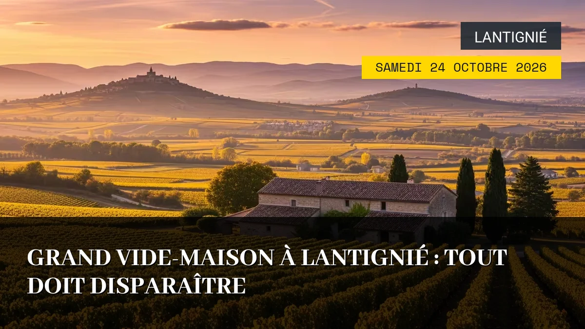 Affiche de l'événement : Grand Vide-Maison à Lantignié : Tout Doit Disparaître – Samedi 24 Octobre 2026