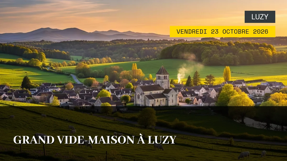 Affiche de l'événement : Grand Vide-Maison à Luzy – Vendredi 23 Octobre 2026