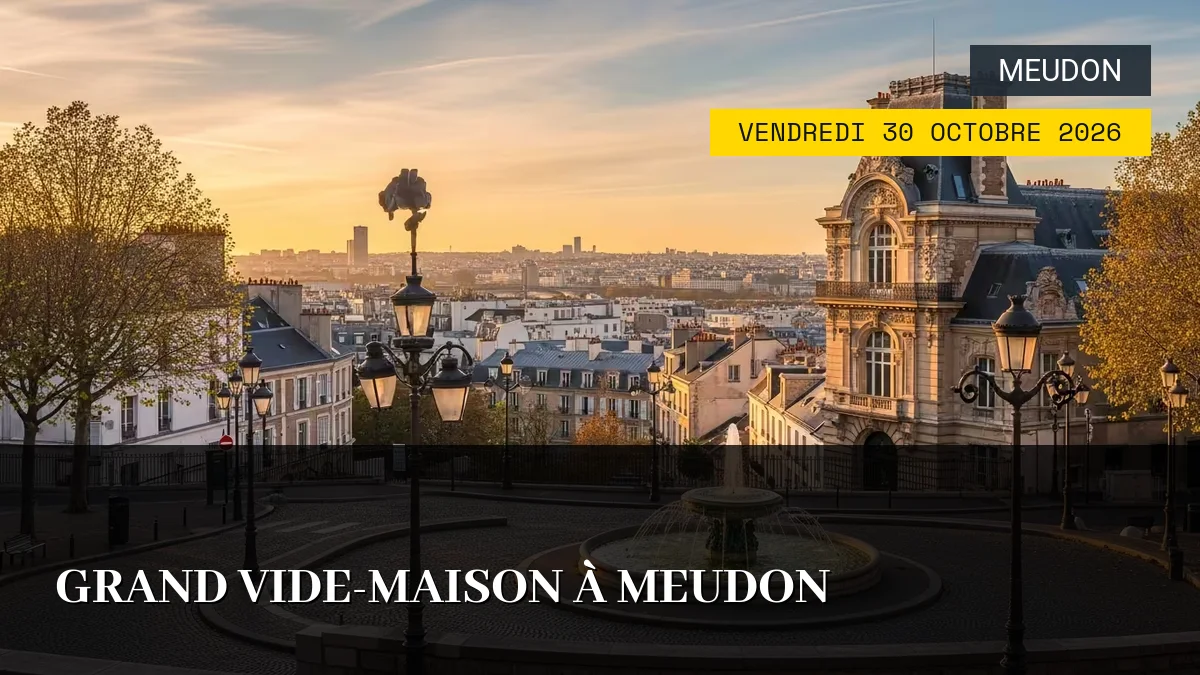 Affiche de l'événement : Grand Vide-Maison à Meudon – Vendredi 30 Octobre 2026