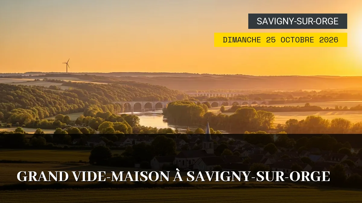 Affiche de l'événement : Grand Vide-Maison à Savigny-sur-Orge – Dimanche 25 Octobre 2026