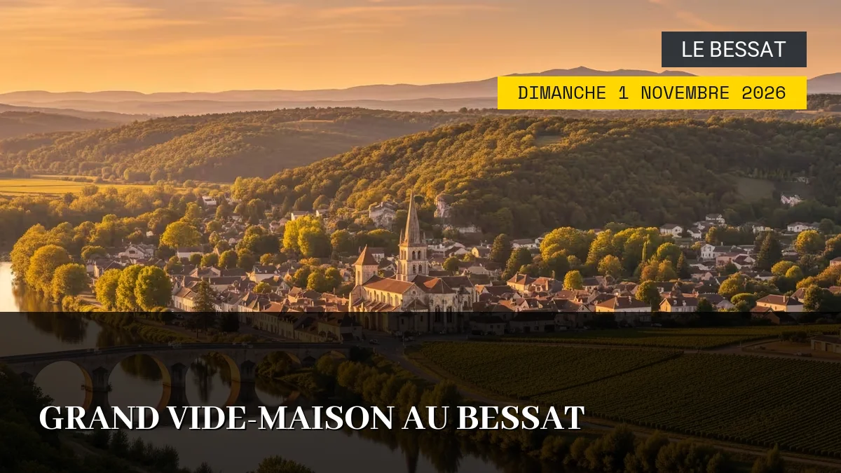 Affiche de l'événement : Grand Vide-Maison au Bessat – Dimanche 1 Novembre 2026