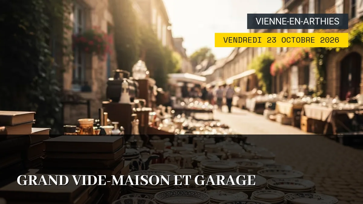 Affiche de l'événement : Grand Vide-Maison et Garage – Vendredi 23 Octobre 2026