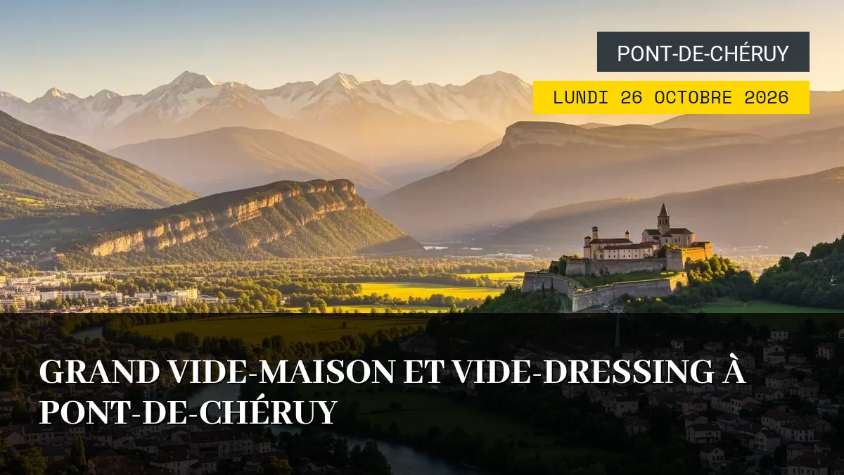 Affiche de l'événement : Grand Vide-Maison et Vide-Dressing à Pont-de-Chéruy – Lundi 26 Octobre 2026