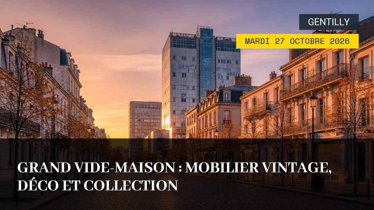 Affiche de l'événement : Grand Vide-Maison : Mobilier Vintage, Déco et Collection – Mardi 27 Octobre 2026