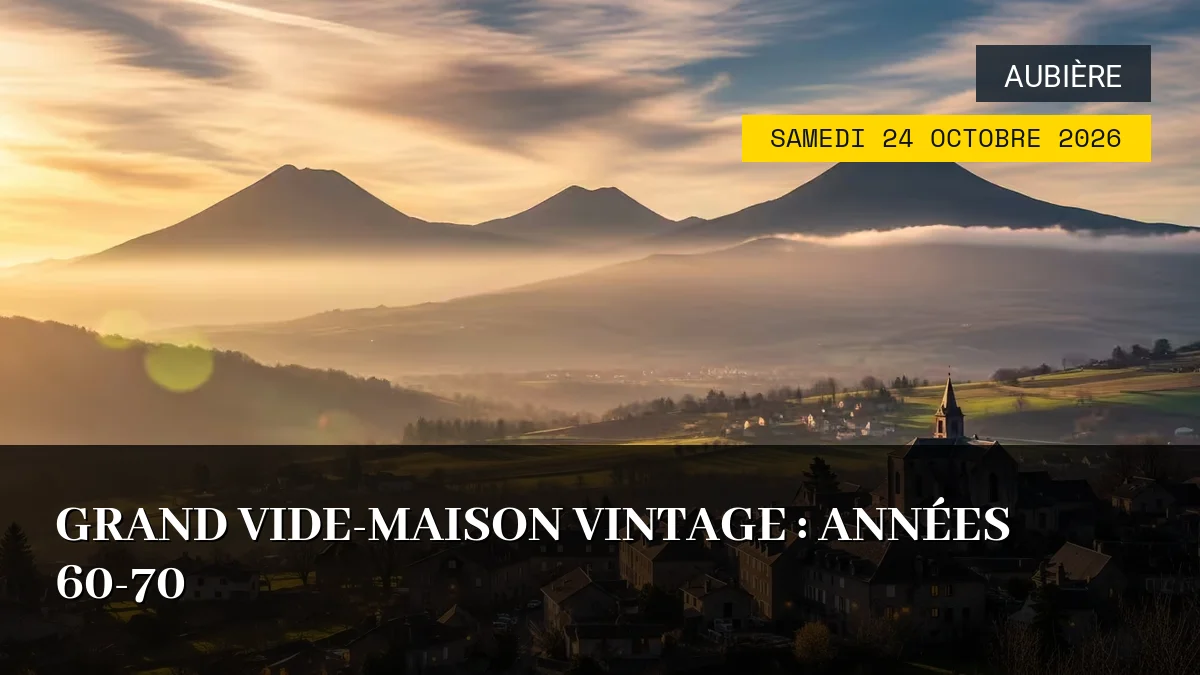 Affiche de l'événement : Grand Vide-Maison Vintage : Années 60-70 – Samedi 24 Octobre 2026