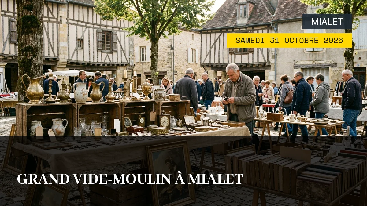 Affiche de l'événement : Grand Vide-Moulin à Mialet — Du Samedi 31 Octobre 2026 au Dimanche 1 Novembre 2026