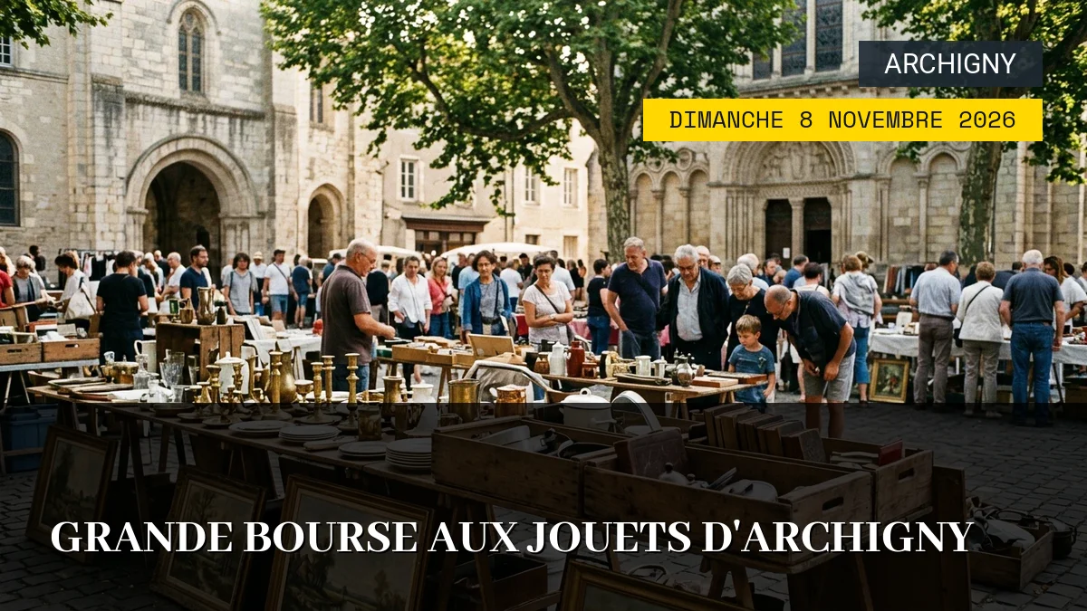 Affiche de l'événement : Grande Bourse aux Jouets d&rsquo;Archigny – Dimanche 8 Novembre 2026