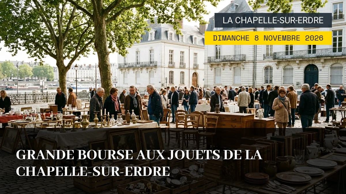Affiche de l'événement : Grande Bourse aux Jouets de La Chapelle-sur-Erdre – Dimanche 8 Novembre 2026