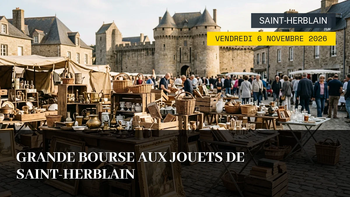 Affiche de l'événement : Grande Bourse aux Jouets de Saint-Herblain – Vendredi 6 Novembre 2026