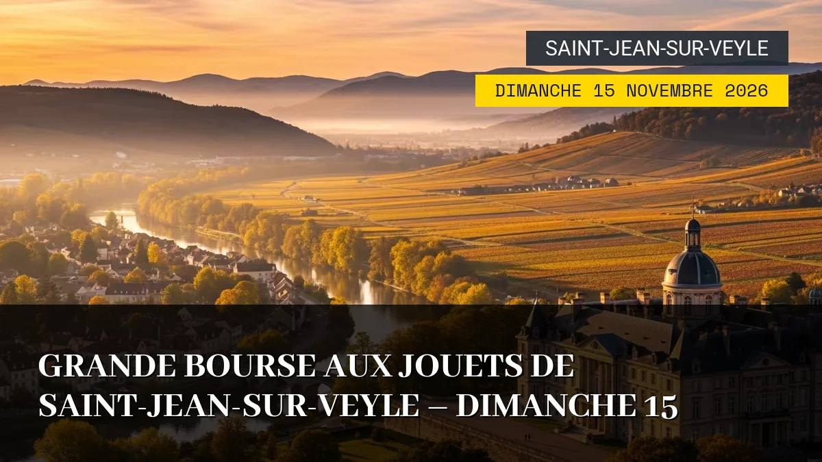 Affiche de l'événement : Grande Bourse aux Jouets de Saint-Jean-sur-Veyle – Dimanche 15 Novembre 2026