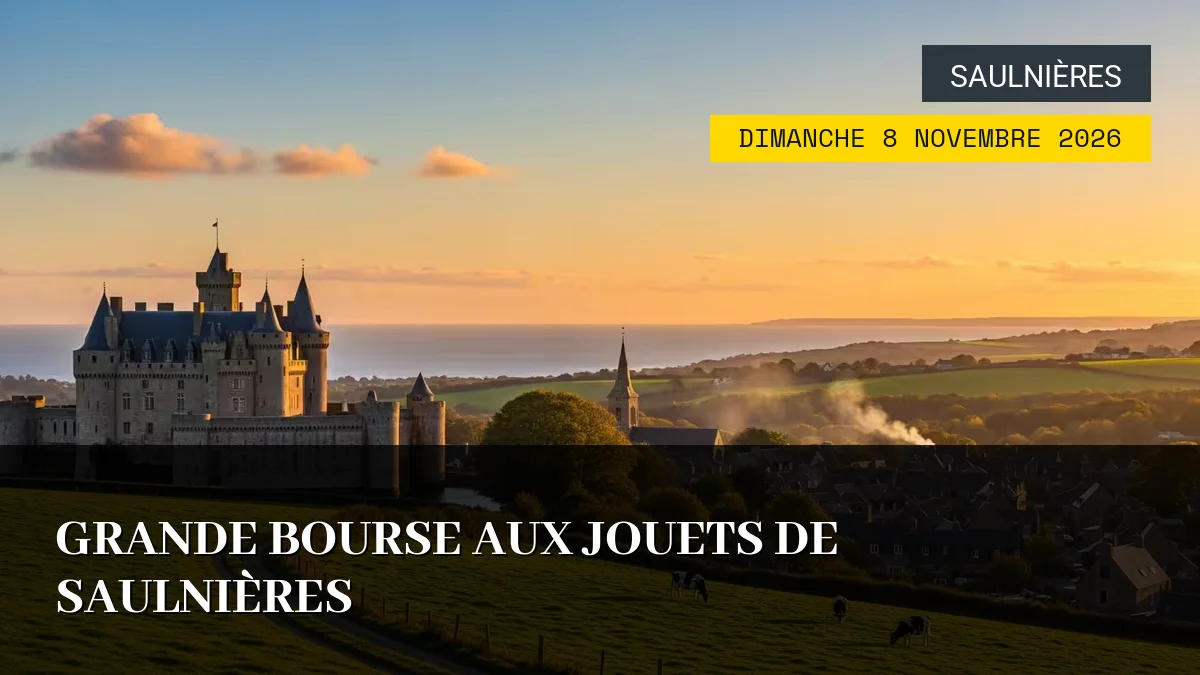 Affiche de l'événement : Grande Bourse aux Jouets de Saulnières – Dimanche 8 Novembre 2026