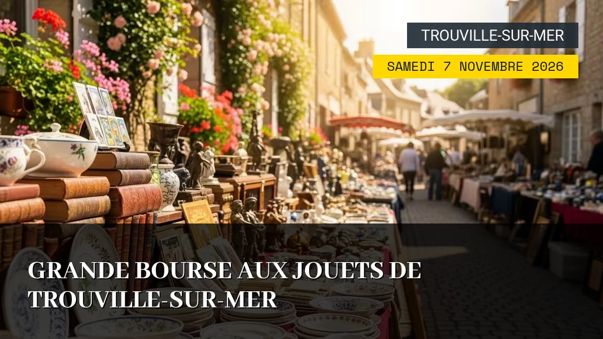 Affiche de l'événement : Grande Bourse aux Jouets de Trouville-sur-Mer – Samedi 7 Novembre 2026