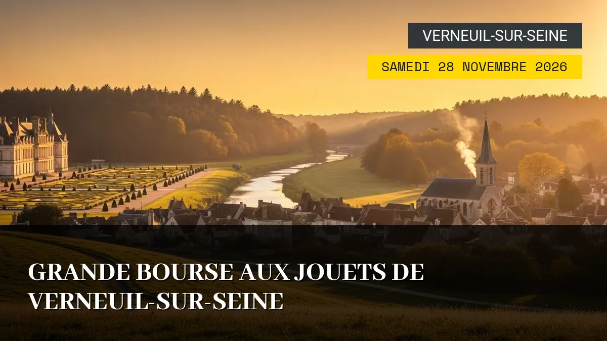 Affiche de l'événement : Grande Bourse aux Jouets de Verneuil-sur-Seine – Samedi 28 Novembre 2026