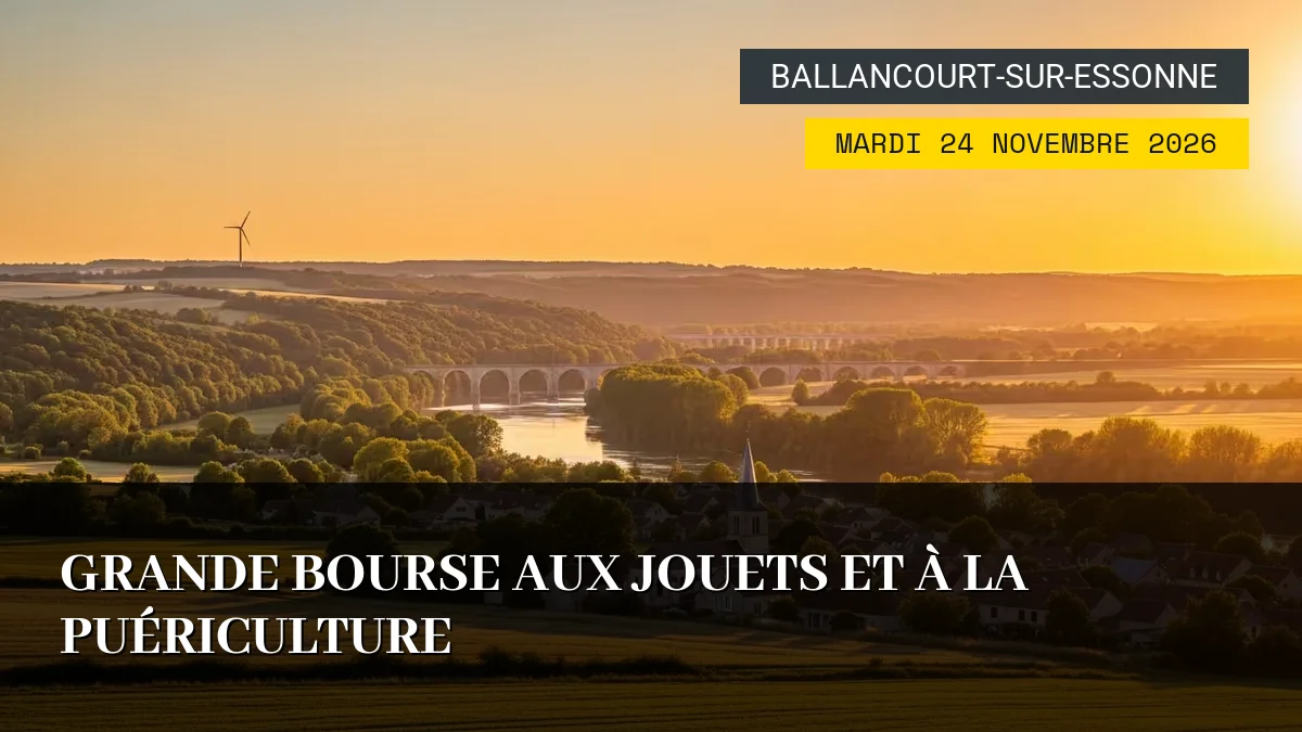 Affiche de l'événement : Grande Bourse aux Jouets et à la Puériculture – Mardi 24 Novembre 2026