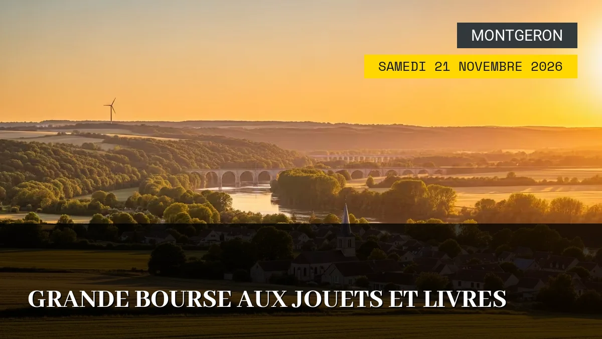 Affiche de l'événement : Grande Bourse aux Jouets et Livres – Samedi 21 Novembre 2026