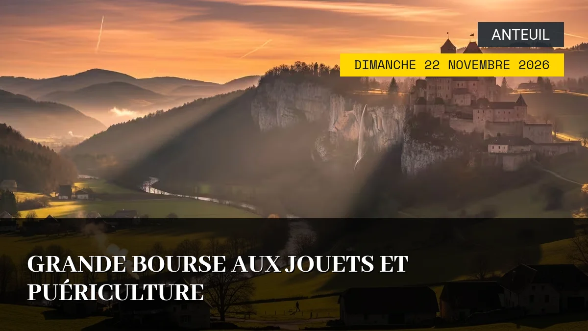 Affiche de l'événement : Grande Bourse aux Jouets et Puériculture – Dimanche 22 Novembre 2026