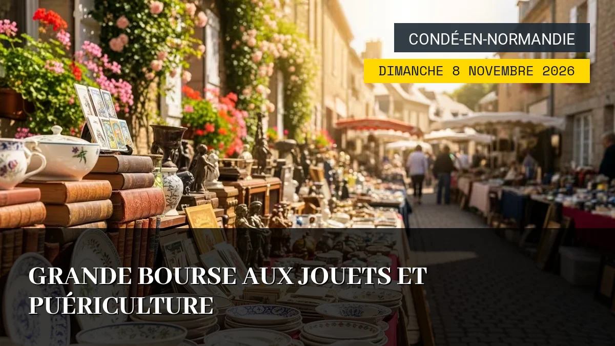 Affiche de l'événement : Grande Bourse aux Jouets et Puériculture – Dimanche 8 Novembre 2026