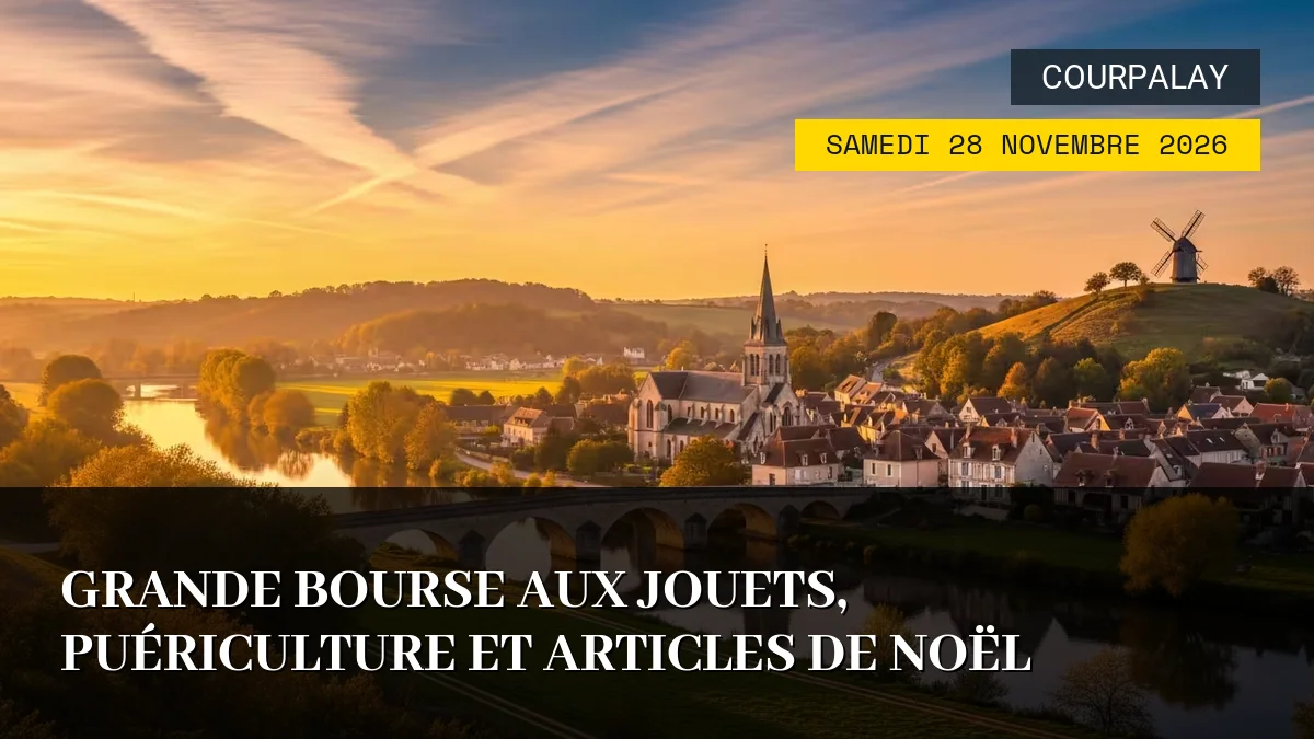 Affiche de l'événement : Grande Bourse aux Jouets, Puériculture et Articles de Noël – Samedi 28 Novembre 2026
