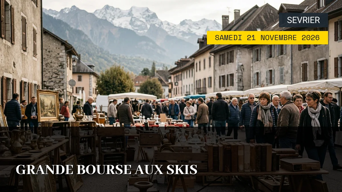 Affiche de l'événement : Grande Bourse aux Skis – Samedi 21 Novembre 2026