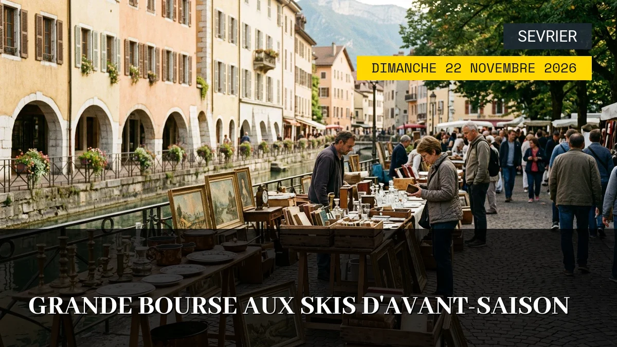 Affiche de l'événement : Grande Bourse aux Skis d&rsquo;Avant-Saison – Dimanche 22 Novembre 2026