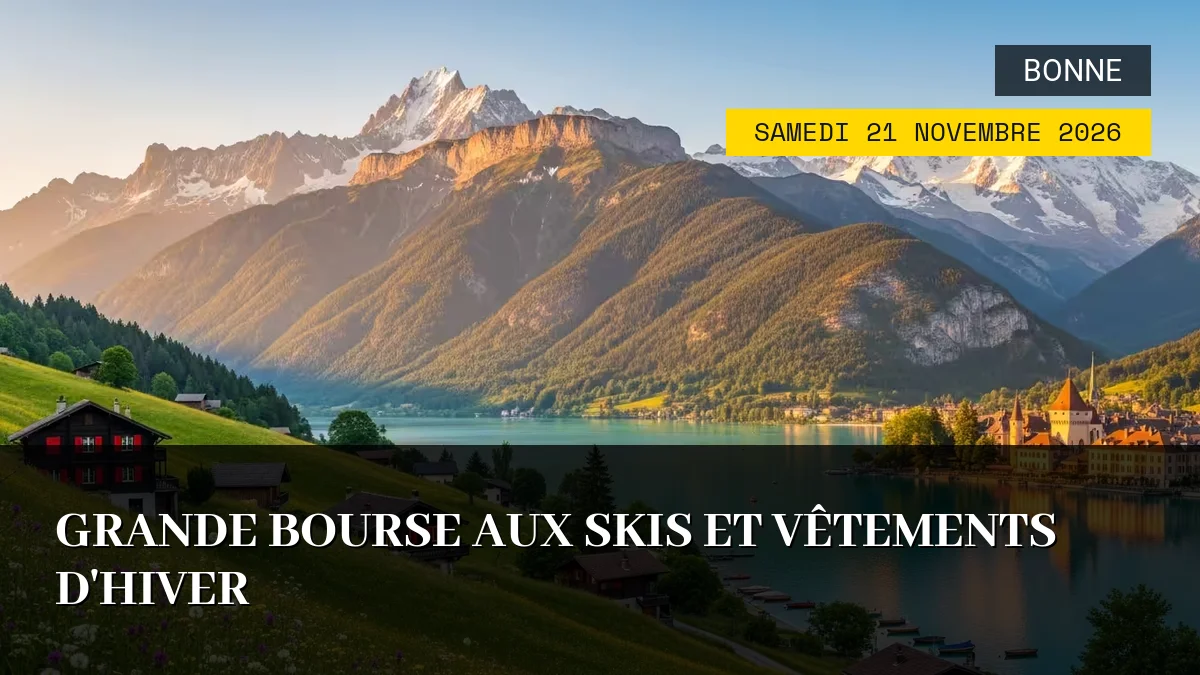 Affiche de l'événement : Grande Bourse aux Skis et Vêtements d&rsquo;Hiver – Samedi 21 Novembre 2026