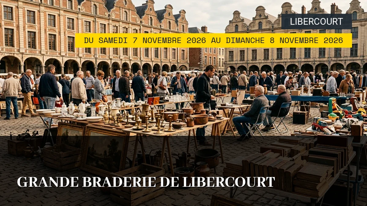 Affiche de l'événement : Grande Braderie de Libercourt – Du Samedi 7 Novembre 2026 au Dimanche 8 Novembre 2026