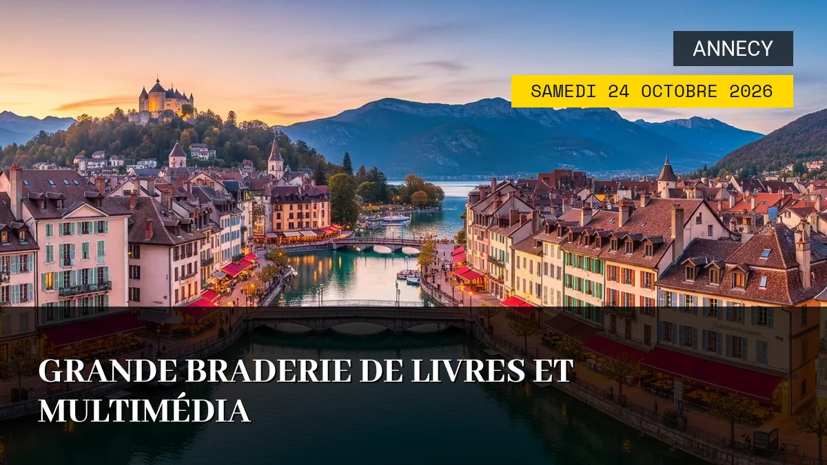 Affiche de l'événement : Grande Braderie de Livres et Multimédia – Samedi 24 Octobre 2026