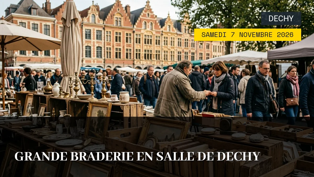Affiche de l'événement : Grande braderie en salle de Dechy – Samedi 7 Novembre 2026