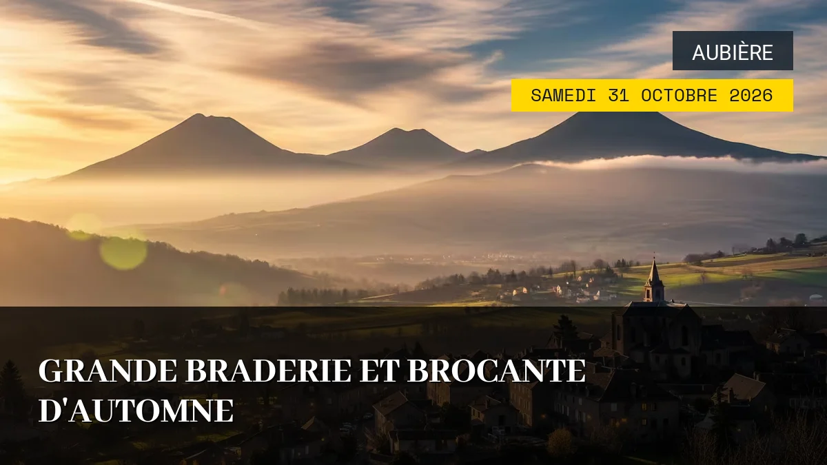 Affiche de l'événement : Grande Braderie et Brocante d&rsquo;Automne – Samedi 31 Octobre 2026