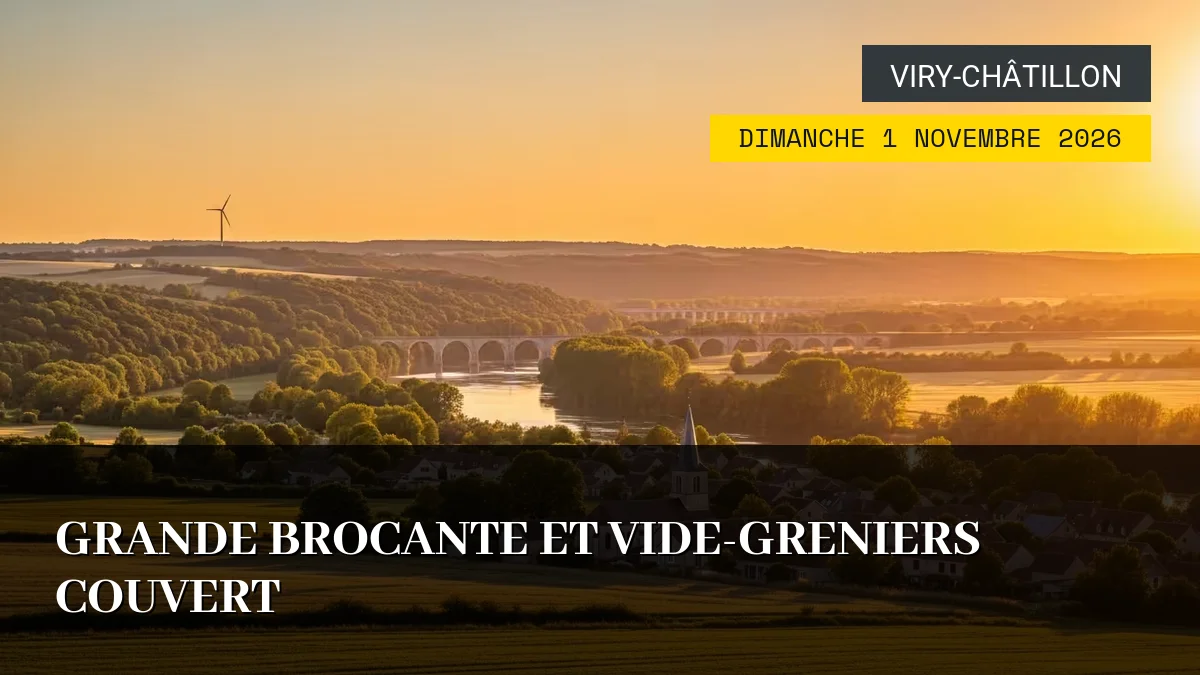 Affiche de l'événement : Grande Brocante et Vide-Greniers Couvert – Dimanche 1 Novembre 2026