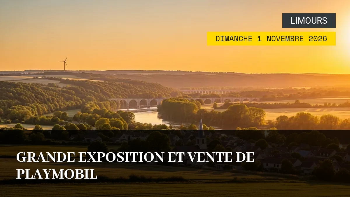 Affiche de l'événement : Grande Exposition et Vente de Playmobil – Dimanche 1 Novembre 2026