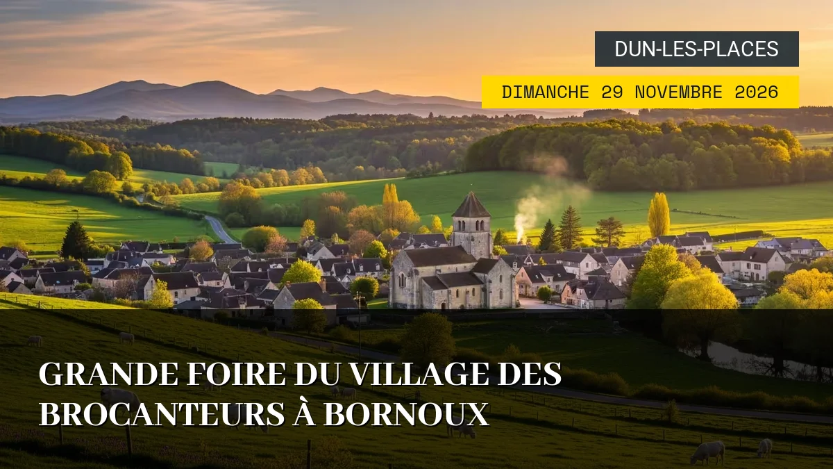Affiche de l'événement : Grande Foire du Village des Brocanteurs à Bornoux – Dimanche 29 Novembre 2026