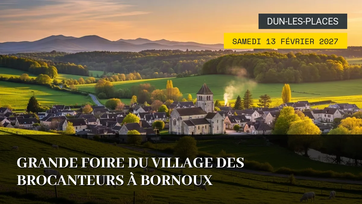 Affiche de l'événement : Grande Foire du Village des Brocanteurs à Bornoux – Samedi 13 Février 2027