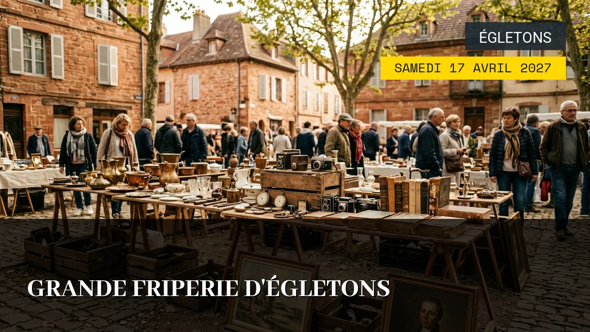 Affiche de l'événement : Grande Friperie d&rsquo;Égletons – Samedi 17 Avril 2027