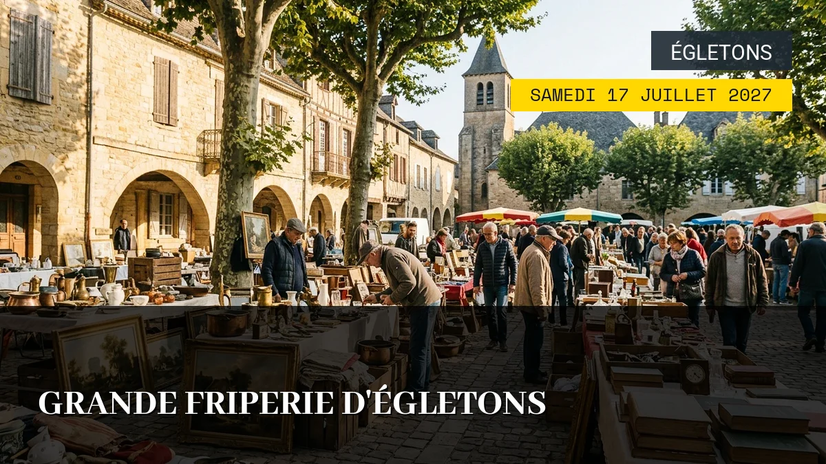 Affiche de l'événement : Grande Friperie d&rsquo;Égletons – Samedi 17 Juillet 2027