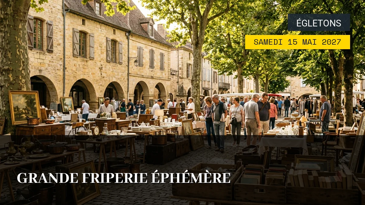 Affiche de l'événement : Grande Friperie Éphémère – Samedi 15 Mai 2027
