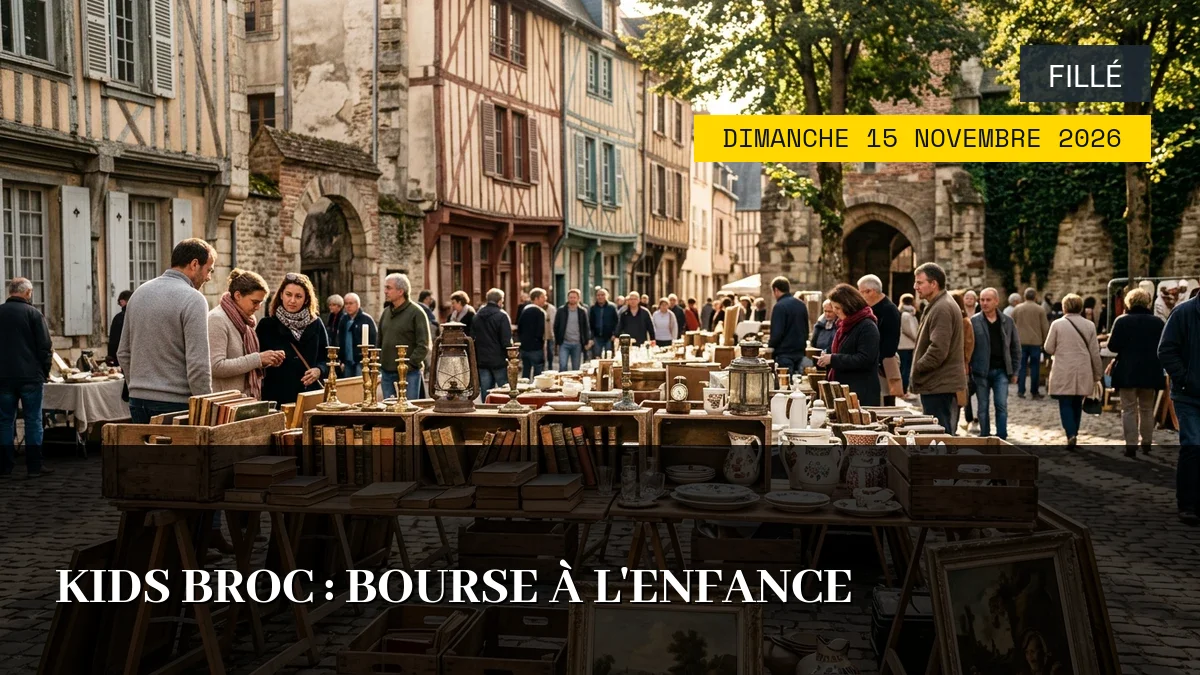 Affiche de l'événement : Kids Broc : Bourse à l&rsquo;Enfance – Dimanche 15 Novembre 2026