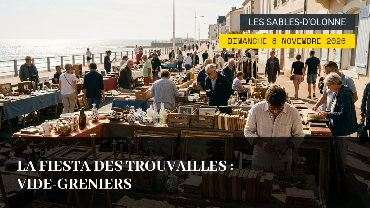 Affiche de l'événement : La Fiesta des Trouvailles : Vide-Greniers – Dimanche 8 Novembre 2026
