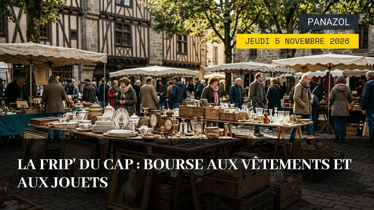 Affiche de l'événement : La Frip&rsquo; du CAP : Bourse aux vêtements et aux jouets – Jeudi 5 Novembre 2026