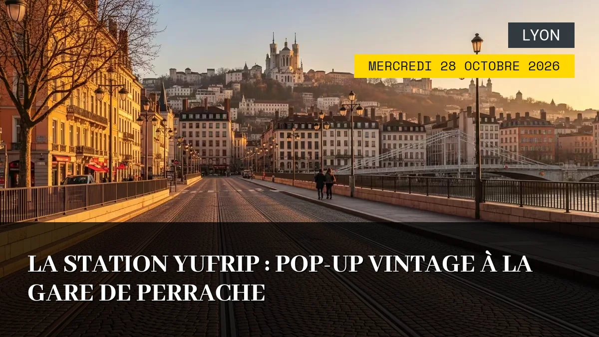 Affiche de l'événement : La Station Yufrip : Pop-up Vintage à la Gare de Perrache – Mercredi 28 Octobre 2026