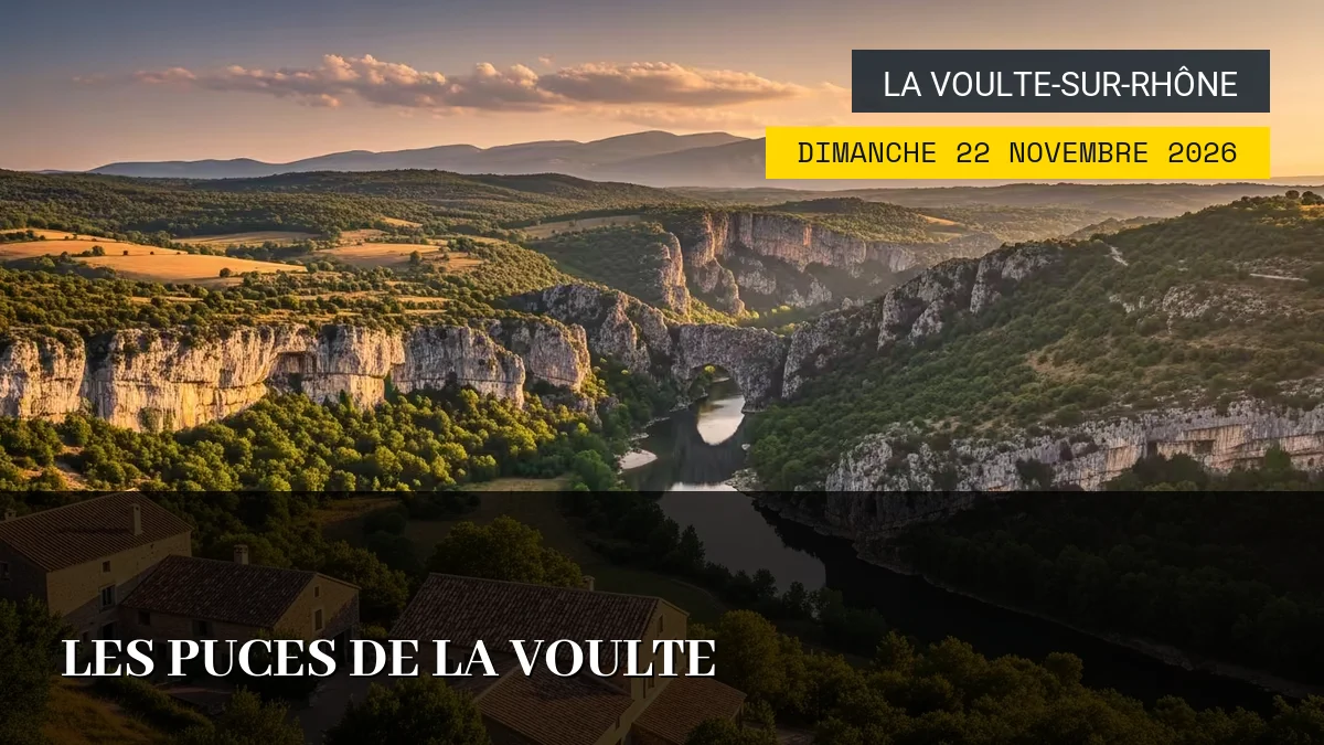 Affiche de l'événement : Les Puces de La Voulte – Dimanche 22 Novembre 2026