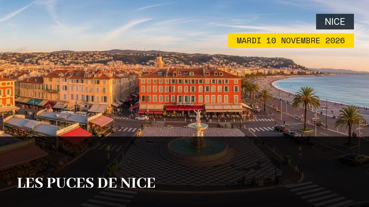 Affiche de l'événement : Les Puces de Nice – Mardi 10 Novembre 2026