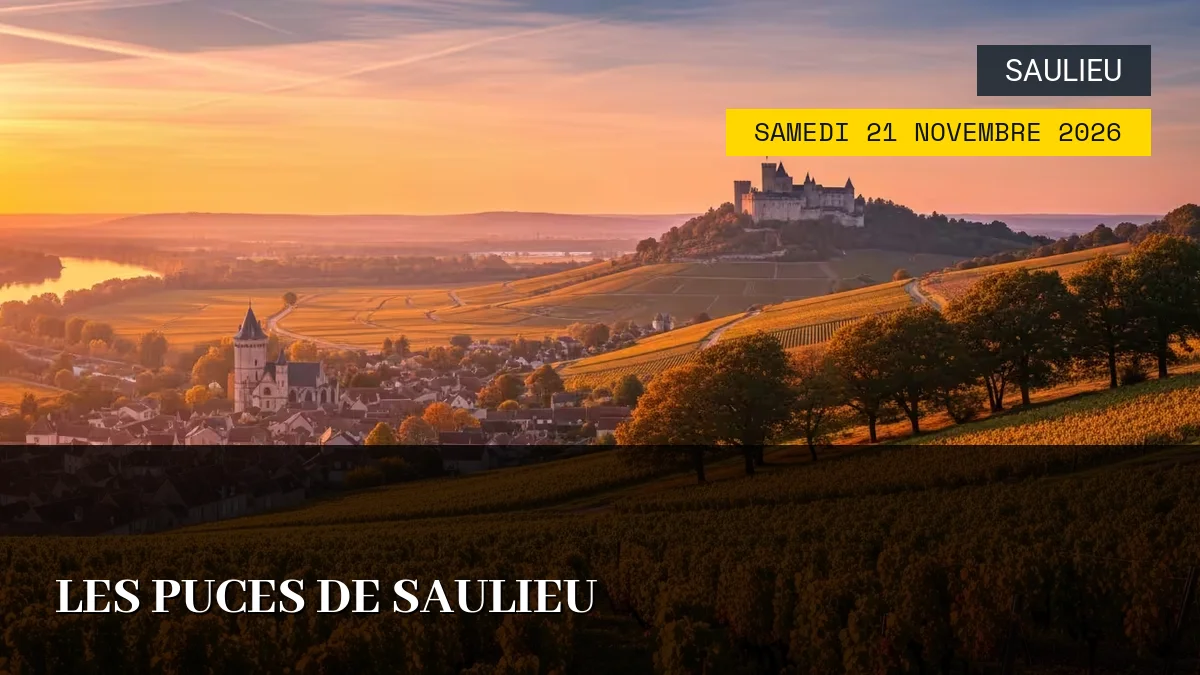 Affiche de l'événement : Les Puces de Saulieu – Samedi 21 Novembre 2026