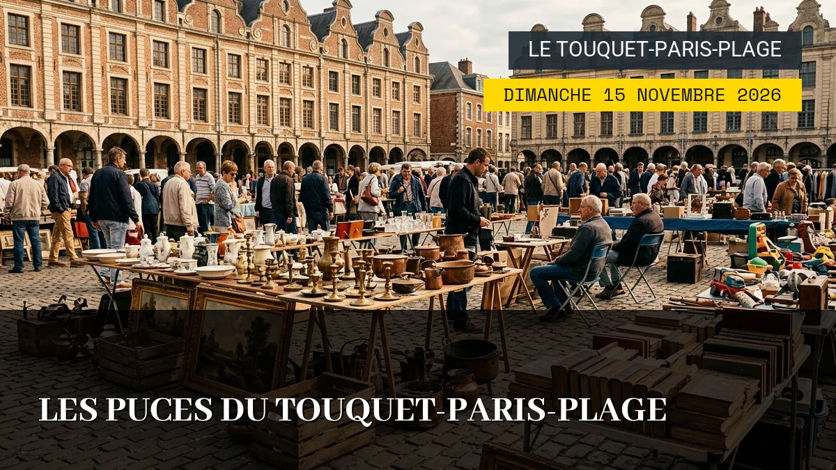 Affiche de l'événement : Les Puces du Touquet-Paris-Plage – Dimanche 15 Novembre 2026