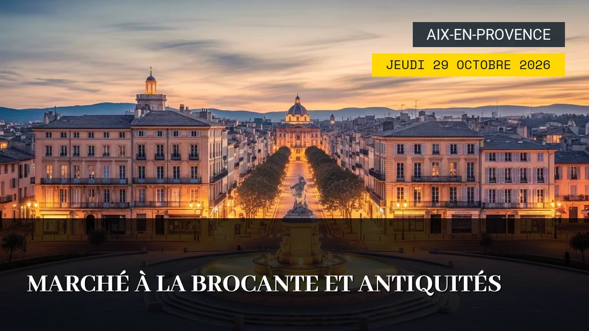 Affiche de l'événement : Marché à la Brocante et Antiquités – Jeudi 29 Octobre 2026