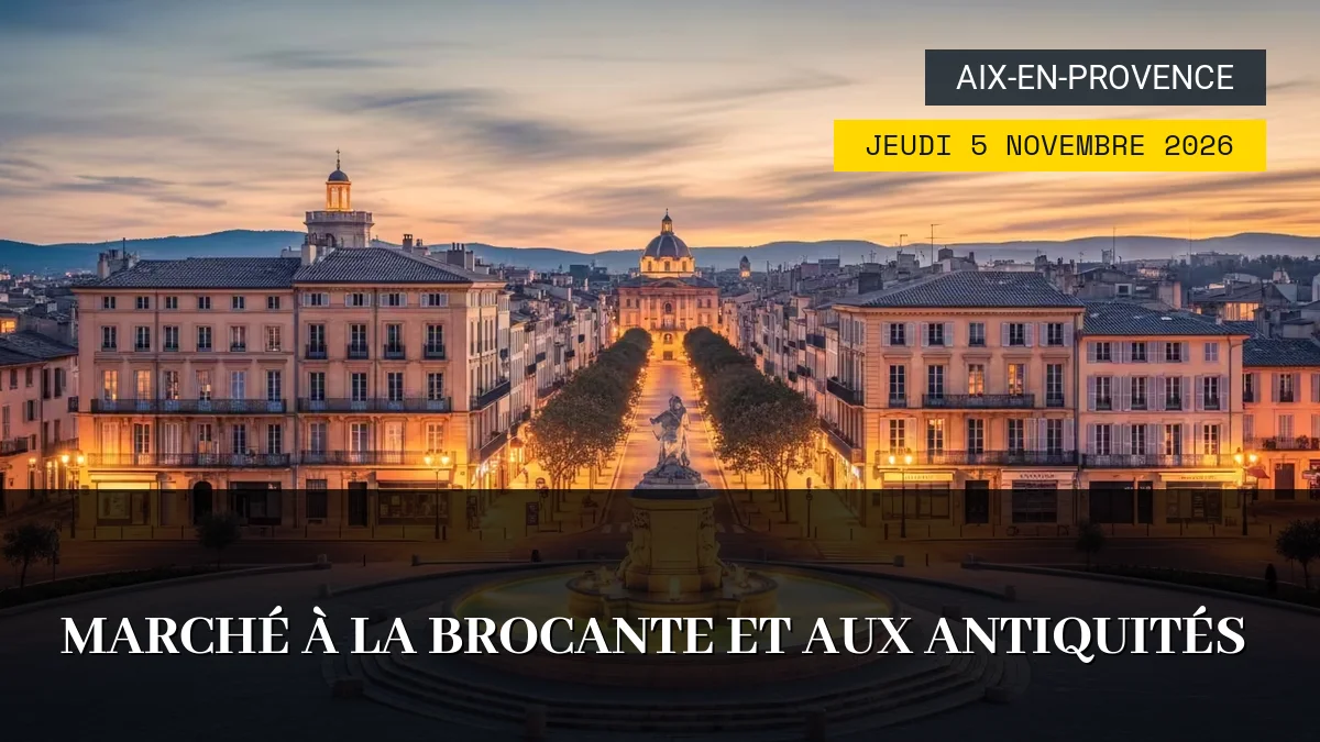 Affiche de l'événement : Marché à la Brocante et aux Antiquités – Jeudi 5 Novembre 2026
