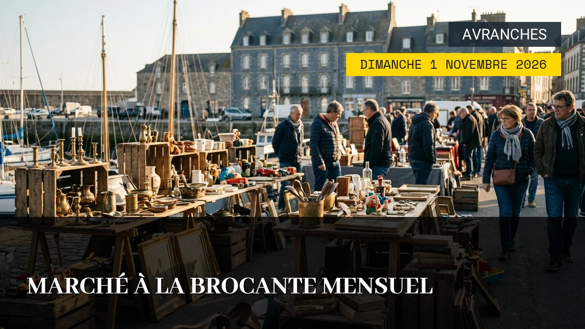 Affiche de l'événement : Marché à la Brocante Mensuel – Dimanche 1 Novembre 2026