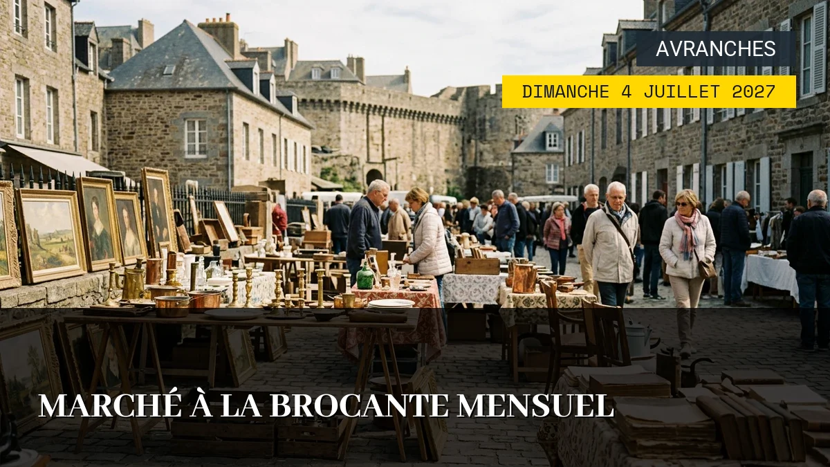 Affiche de l'événement : Marché à la Brocante Mensuel – Dimanche 4 Juillet 2027